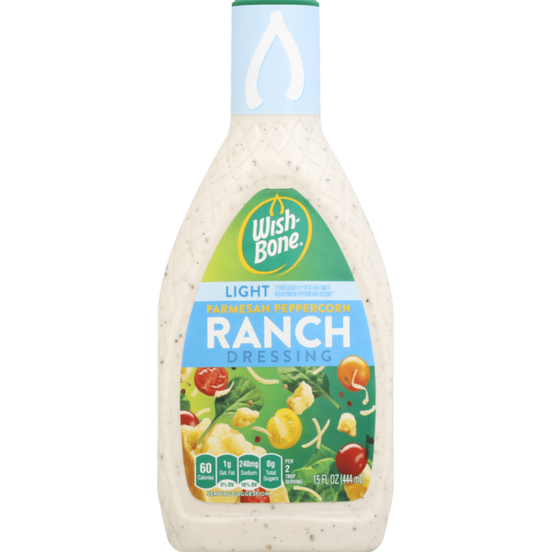 WishBone Ranch Dressing, Light, Parmesan Peppercorn (15 oz) Instacart