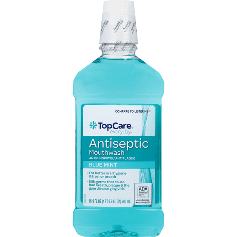 TopCare Mouthwash, Antiseptic, Blue Mint (16 fl oz) Delivery or Pickup ...