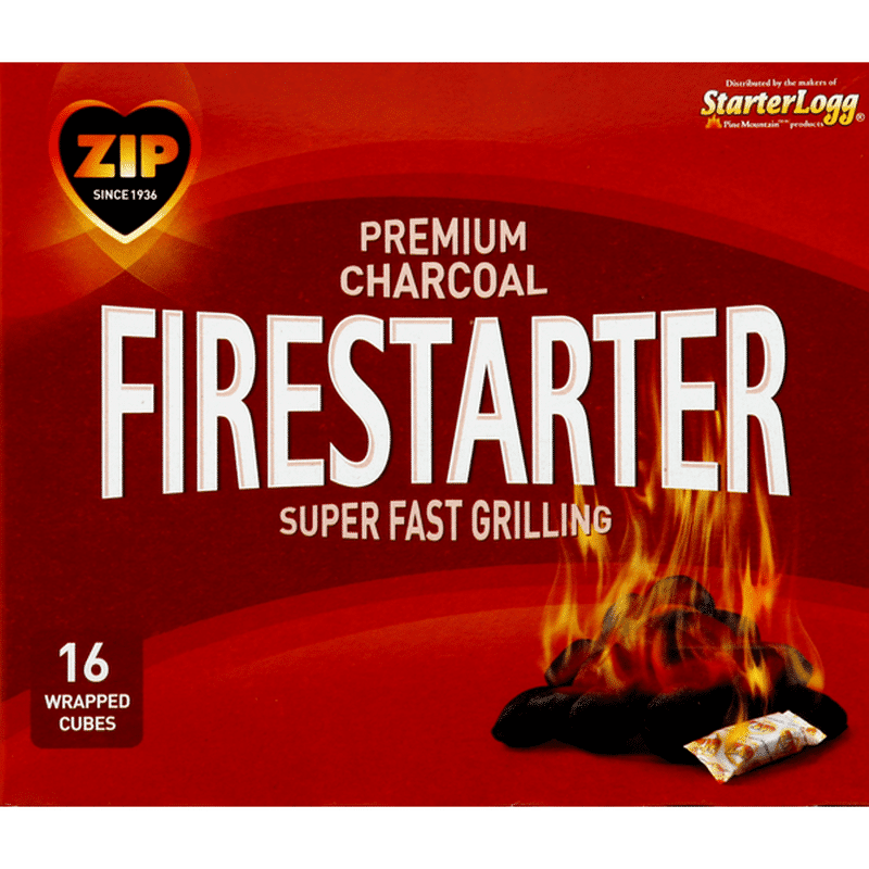 Zip Charcoal Firestarter, Premium, Wrapped Cubes (16 each) Instacart