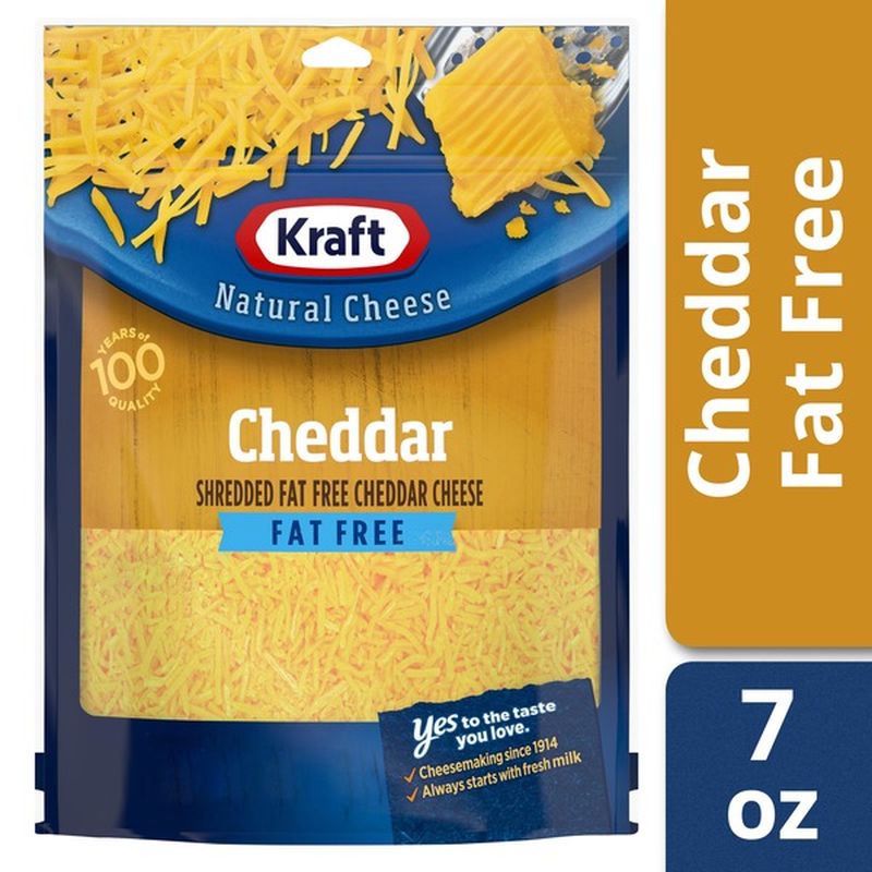 Kraft Shredded Fat Free Cheddar Cheese 7 Oz Instacart