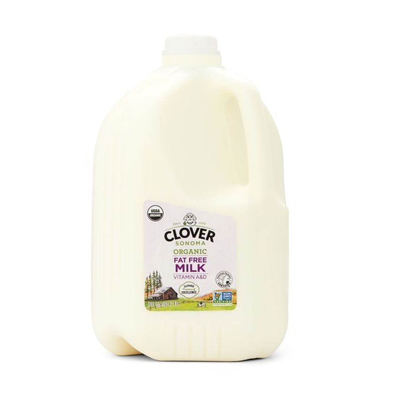 Clover Milk, Organic, Fat Free (1 gal) from Rainbow Grocery Instacart