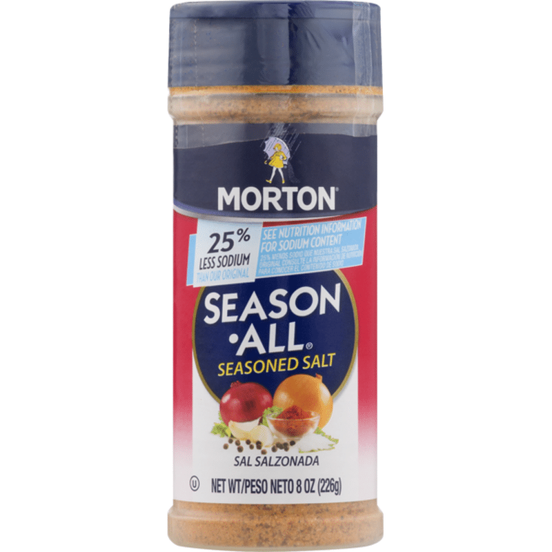 Morton Season All Seasoned Salt Less Sodium (8 oz) from Stop & Shop ...