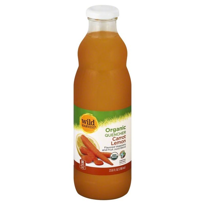 Wild Harvest Vegetable and Fruit Juice Blend, Organic, Carrot Lemon