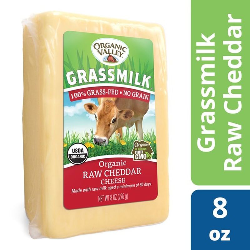 Organic Valley Grassmilk Raw Organic Cheddar Cheese Block (8 oz