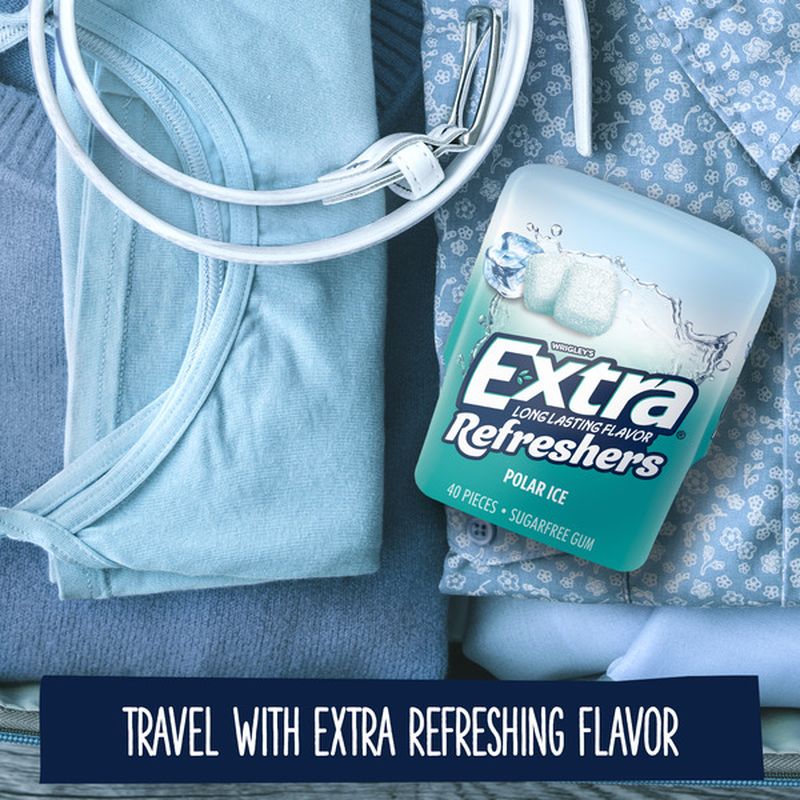 Extra Refreshers Polar Ice Sugar Free Chewing Gum Bottle 40 Ct Instacart