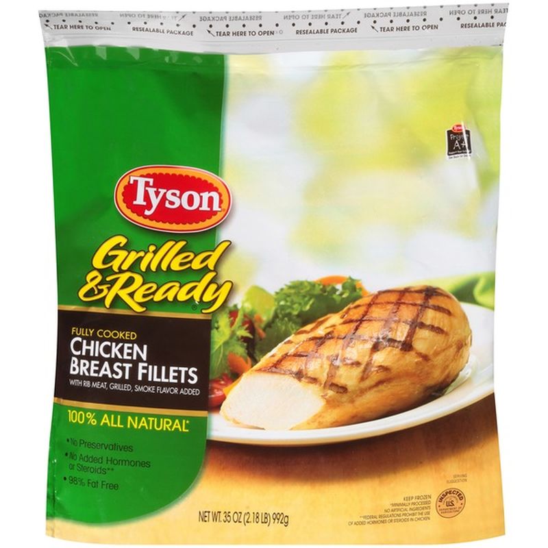 Tyson Grilled And Ready Fully Cooked, Chicken Breast Fillets with Rib