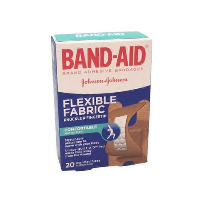 BandAid Brand Flexible Fabric Knuckle & Finger Adhesive Bandages (20