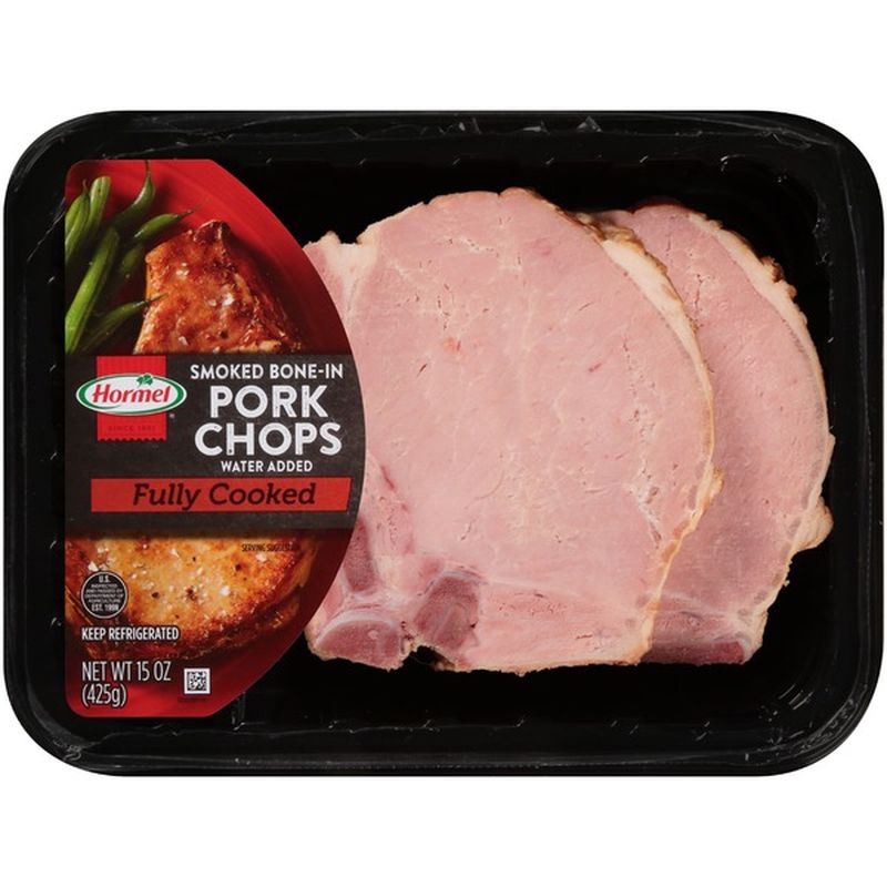 Hormel Hick Cut Fully Cooked Bone In Smoked Pork Chops 15 Oz Instacart