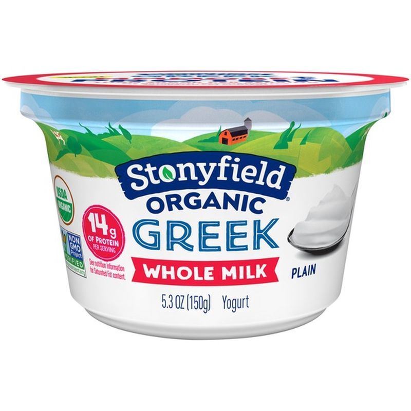 Stonyfield Organic Organic Greek Whole Milk Plain Yogurt (5.3 oz) from ...