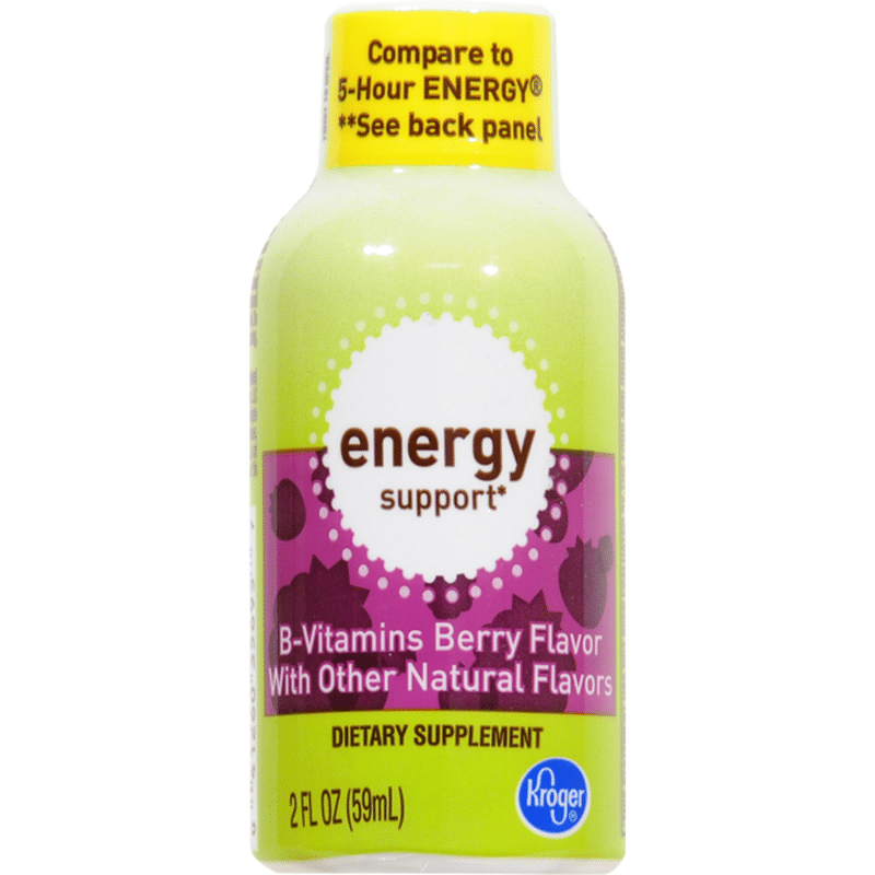 Kroger Energy Support Dietary Supplement, Berry (2 fl oz) Instacart