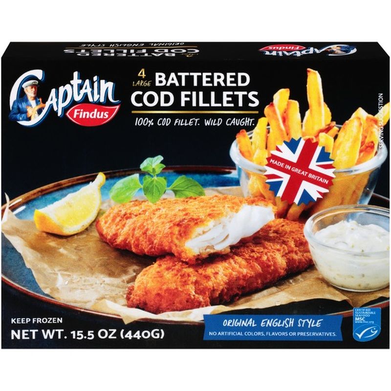 Captain Findus Original English Style Battered Cod Fillets (15.5 oz