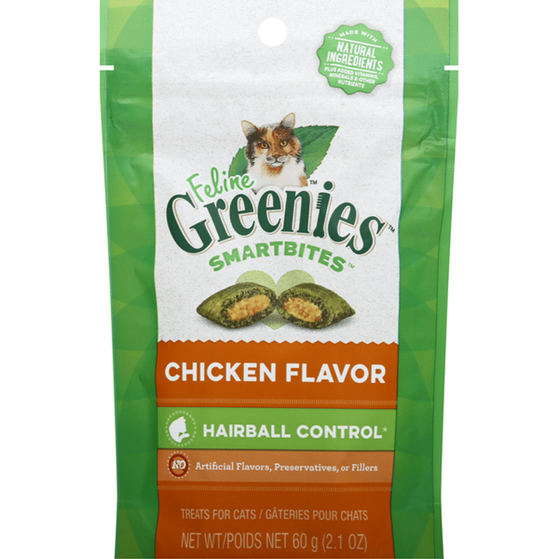 Greenies Smartbites Hairball Control Chicken Flavor Cat Treats (60 g