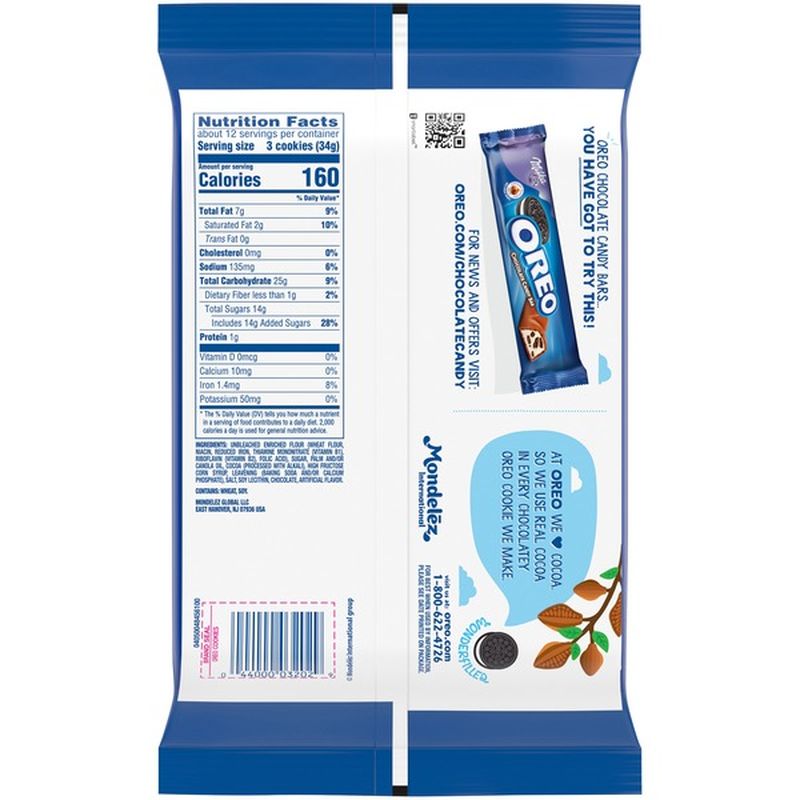 Oreo Chocolate Sandwich Cookies, Original Flavor, 1 Resealable Pack
