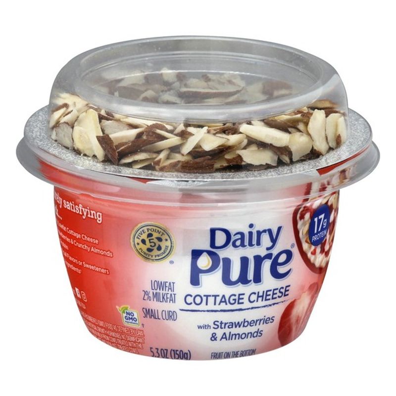 DairyPure Mixins Low Fat Cottage Cheese with Strawberries and Almonds