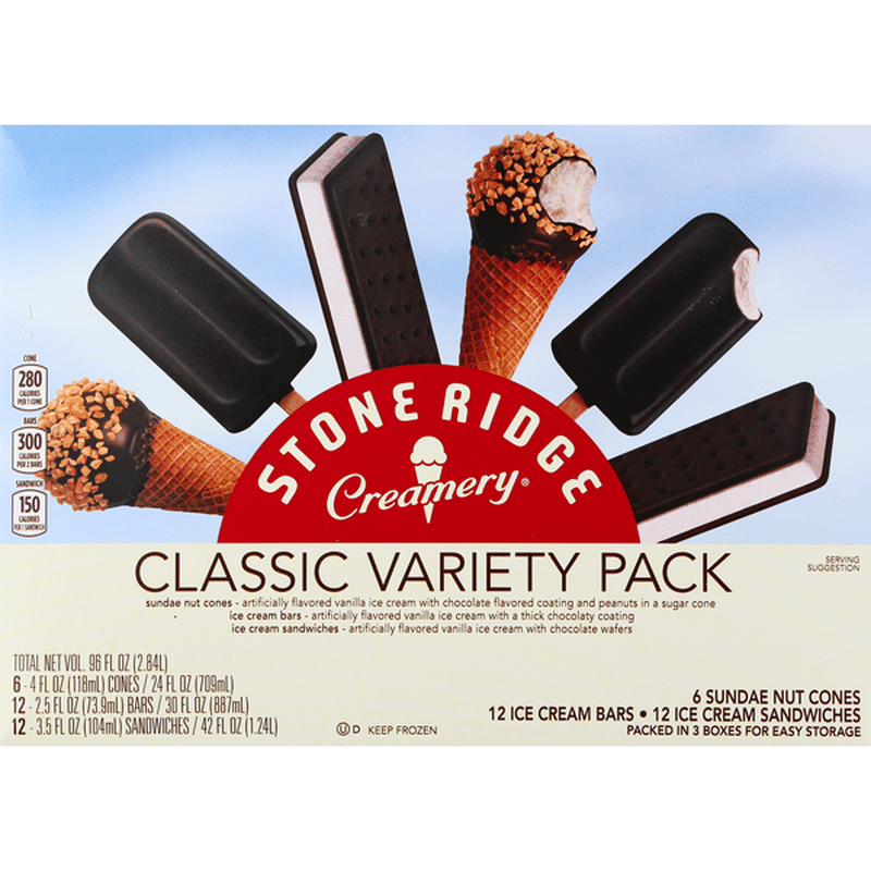 Stone Ridge Creamery Ice Cream, Classic Variety Pack (96 oz) Instacart