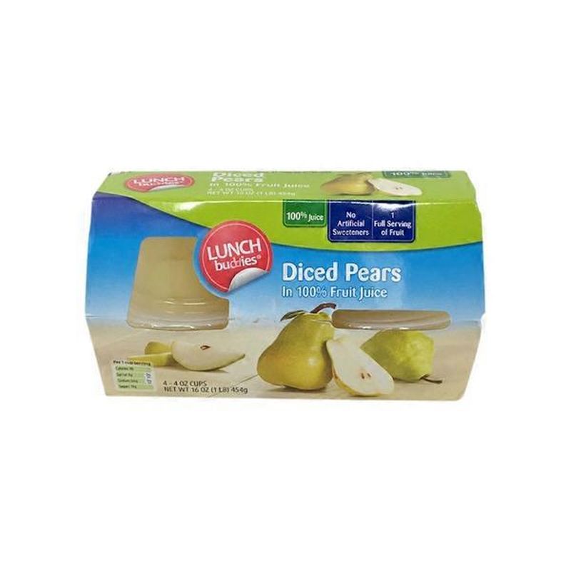Lunch Buddies Diced Pears In Juice (4 oz) Instacart