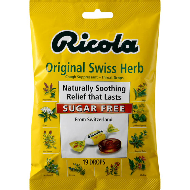 Ricola Cough Suppressant/Throat Drops, Original Swiss Herb (19 each