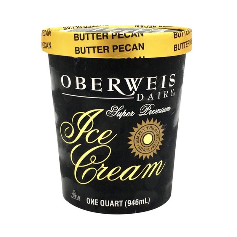 Oberweis Dairy Ice Cream, Super Premium, Butter Pecan (1 qt) from Jewel