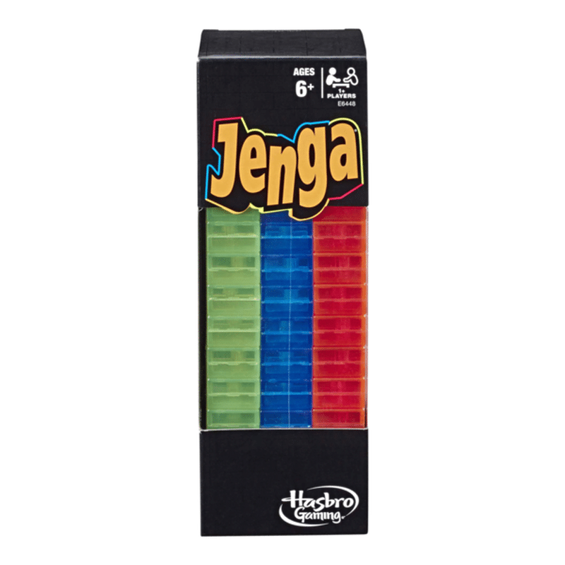 Hasbro Jenga Neon Pop Building Blocks Tumbling Tower Game