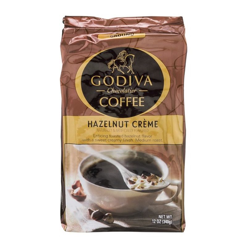 Godiva Chocolatier Hazelnut Creme Ground Coffee (12 oz) - Instacart