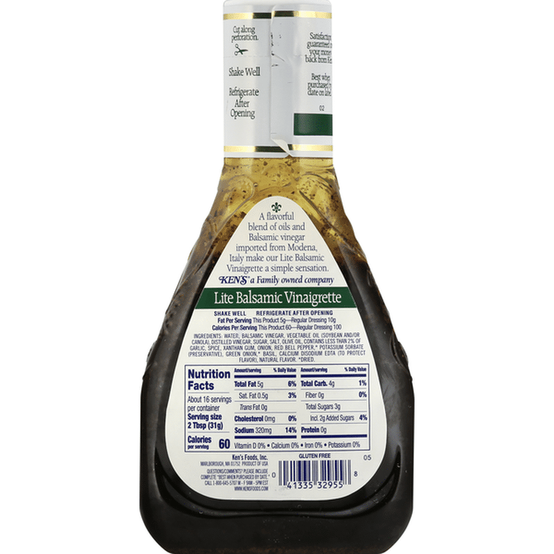 Ken's Steakhouse Dressing & Marinade, Lite, Balsamic Vinaigrette (16 fl