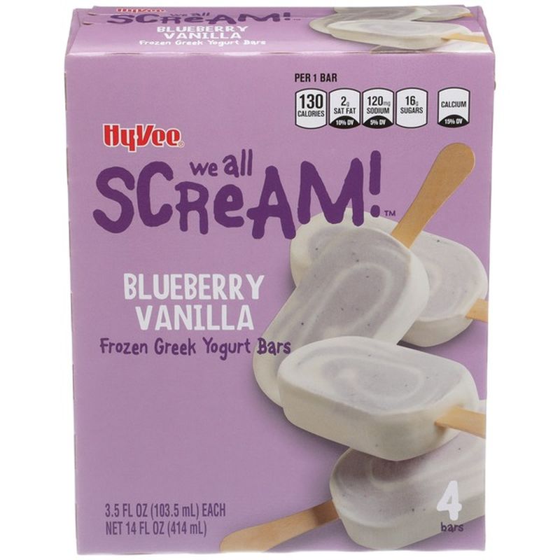 Hyvee We All Scream! Frozen Greek Yogurt Bars (14 fl oz) Instacart