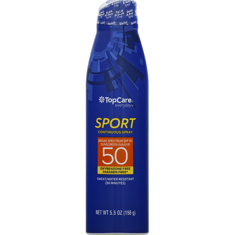 TopCare Sunscreen, Sport, Continuous Spray, Broad Spectrum SPF 50 (5.5