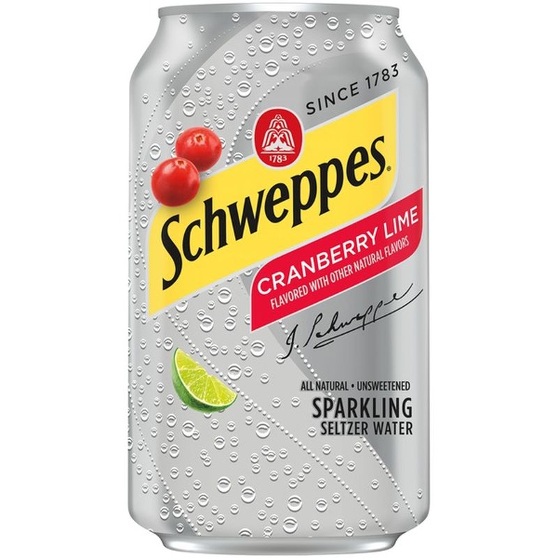 Schweppes Cranberry Lime Sparkling Water (12 fl oz) Instacart