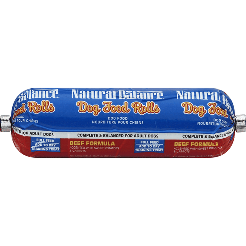 Natural Balance Dog Food Rolls, Beef Formula Accented with Sweet