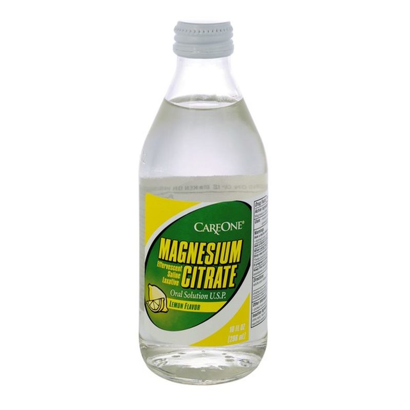 CareOne Magnesium Citrate Saline Laxative Lemon Flavor (10 fl oz) from