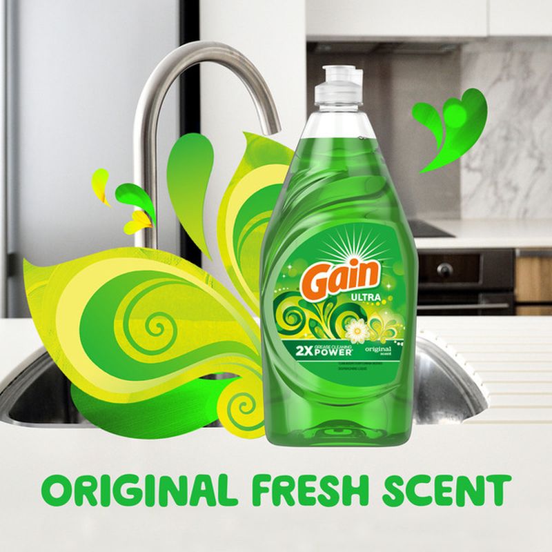 Gain Dishwashing Liquid Dish Soap, Original Scent (38 oz) Instacart