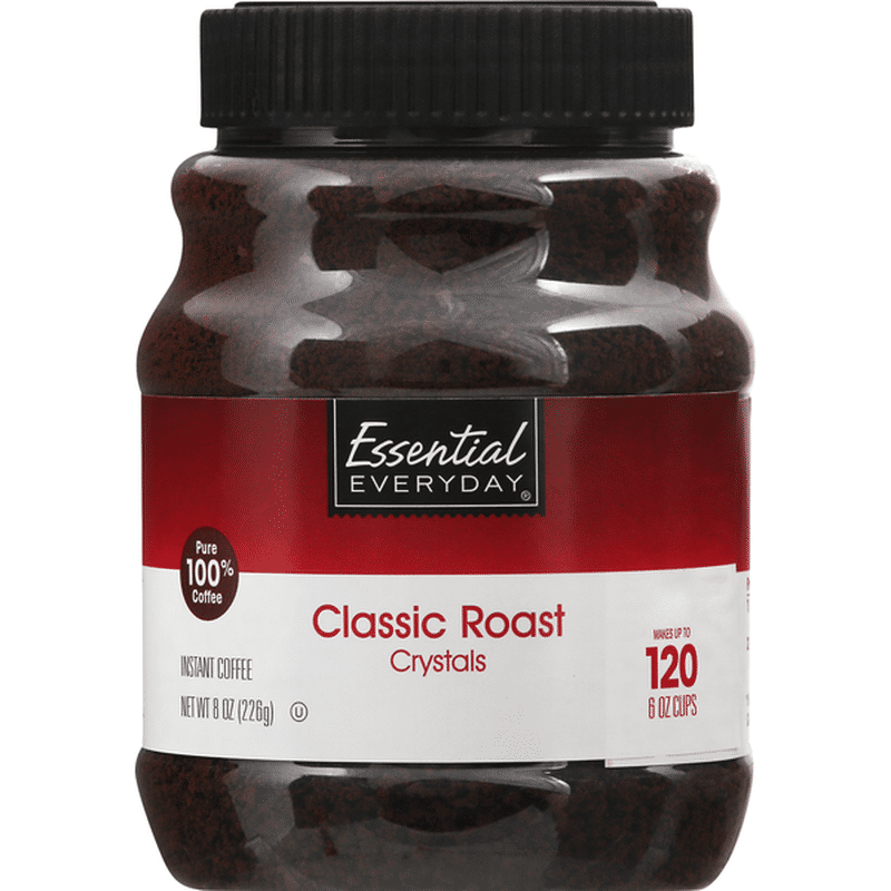 Essential Everyday Coffee, Instant, Classic Roast, Crystals (8 oz