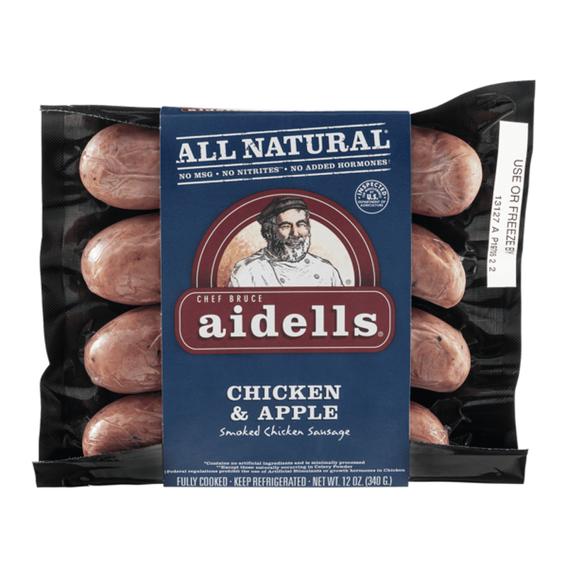 Aidells Smoked Chicken Sausage, Chicken & Apple (12 oz) from Stop ...