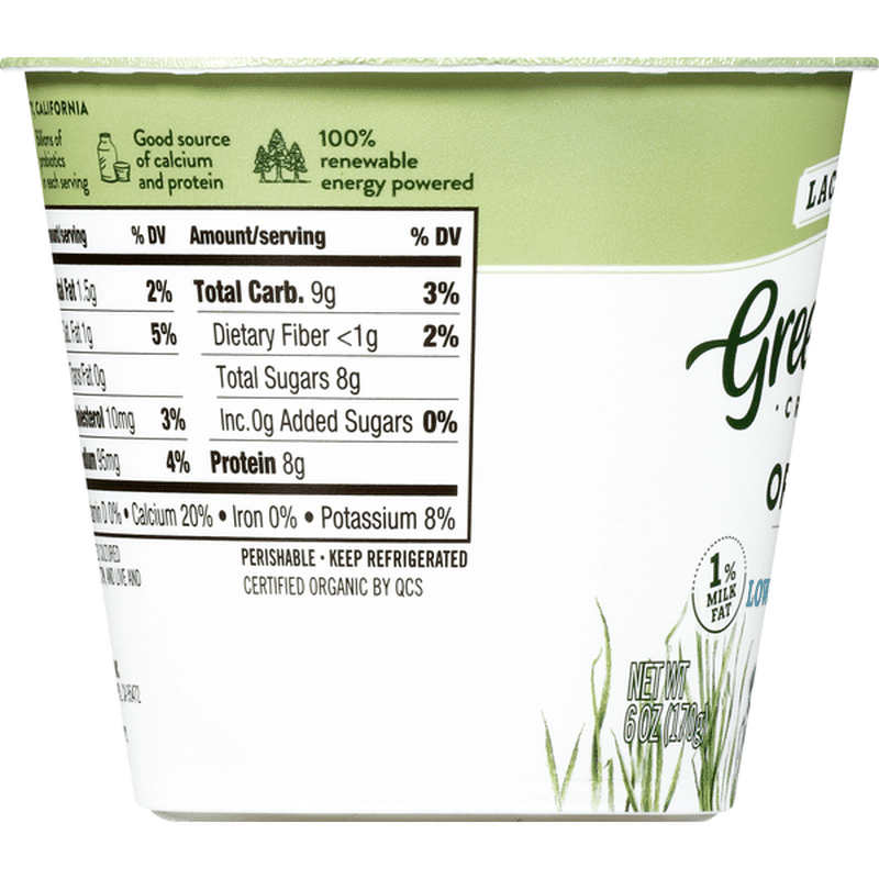 Green Valley Organics Organic Low Fat Plain Yogurt (6 oz) Instacart