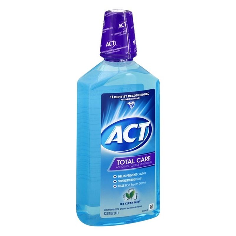 Act Mouthwash, Icy Clean Mint (33.8 fl oz) Instacart