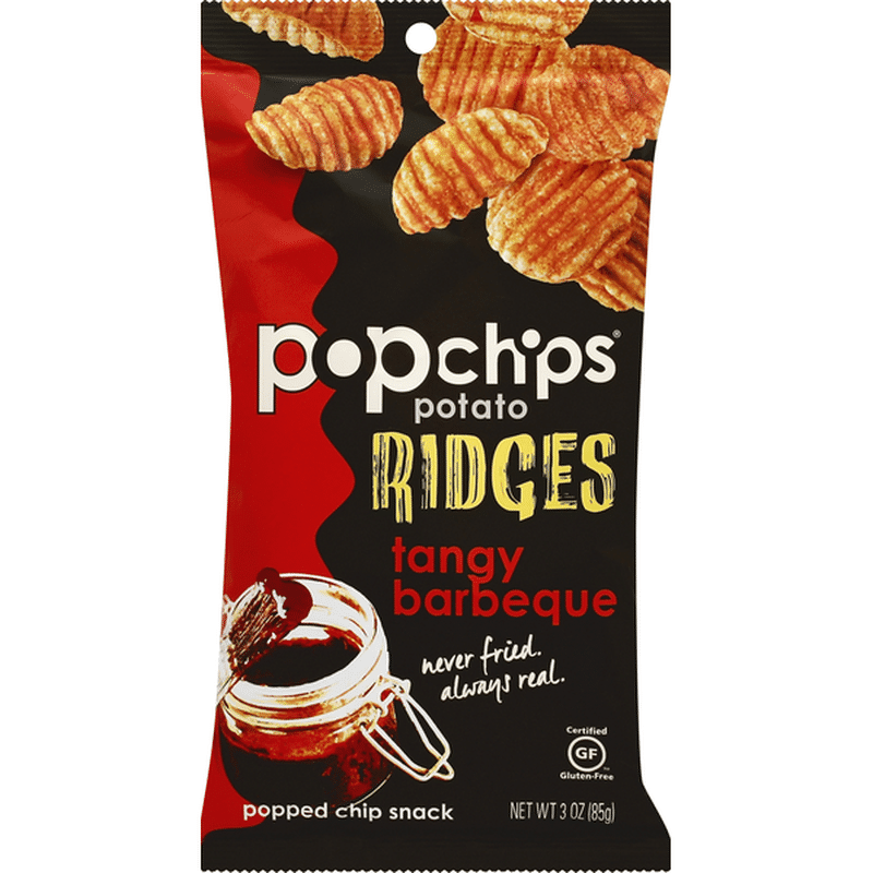 popchips Popped Chip Snack, Ridges, Tangy Barbeque (3 oz) - Instacart
