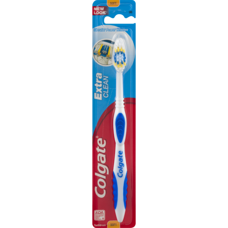 Colgate Extra Clean Circular Power Bristles Toothbrush Soft (each ...