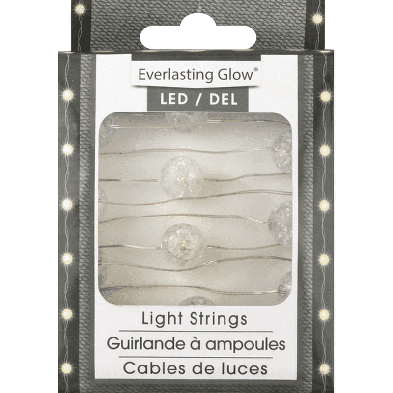 Everlasting Glow Light Strings, LED, Silver Wire, Warm White 30 (1 each