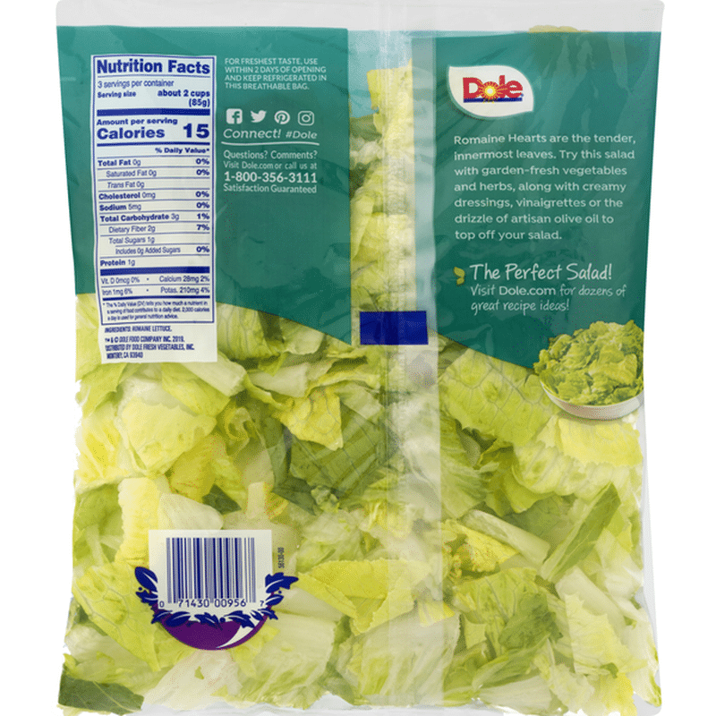 Dole Hearts of Romaine (9 oz bag) Instacart