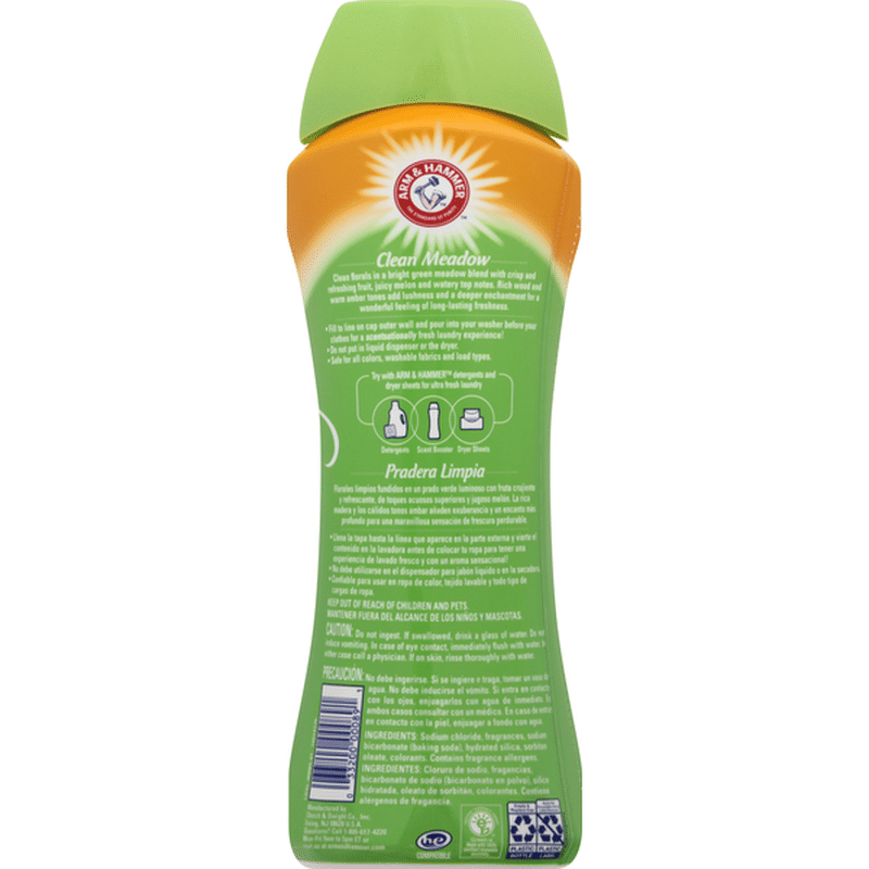Arm & Hammer Scent Booster, InWash, Clean Meadow (24 oz) Instacart