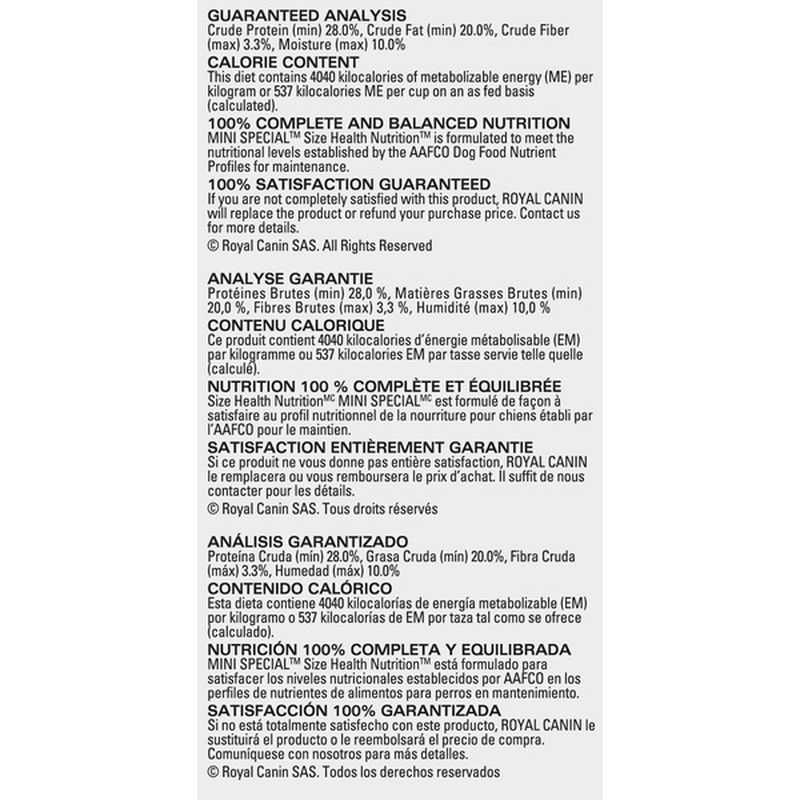royal canin mini special