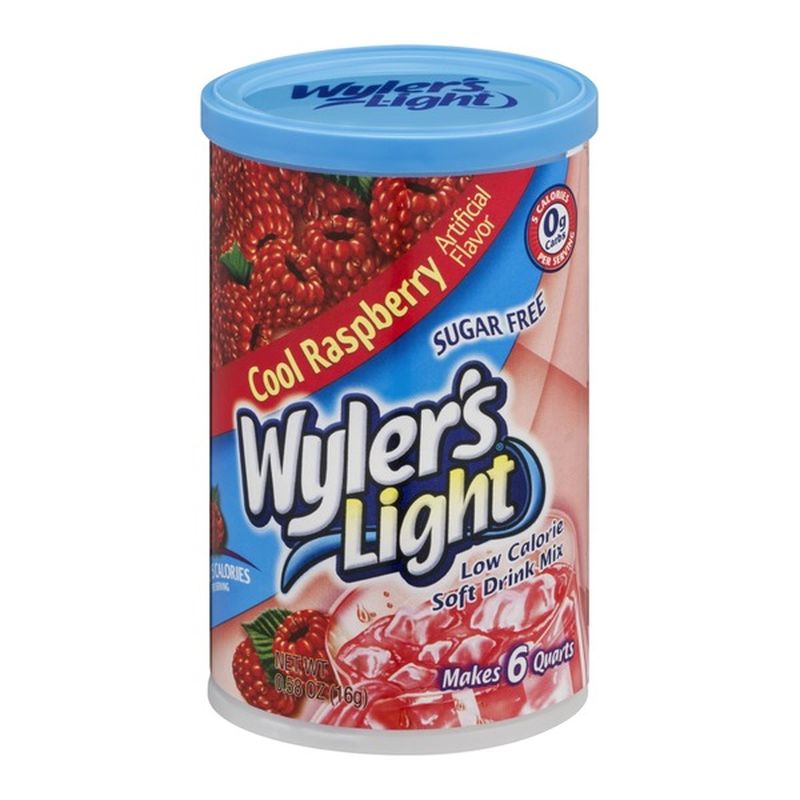 Wyler's Light Sugar Free Low Calorie Soft Drink Cool Raspberry (0.58 oz