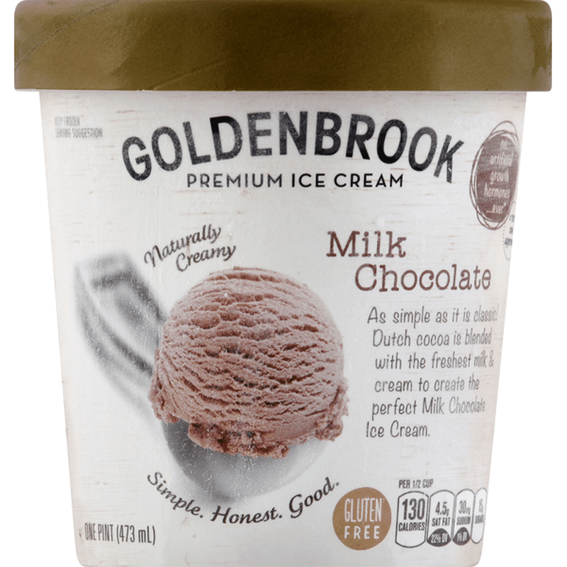 Goldenbrook Ice Cream, Milk Chocolate, Premium (1 pt) Instacart