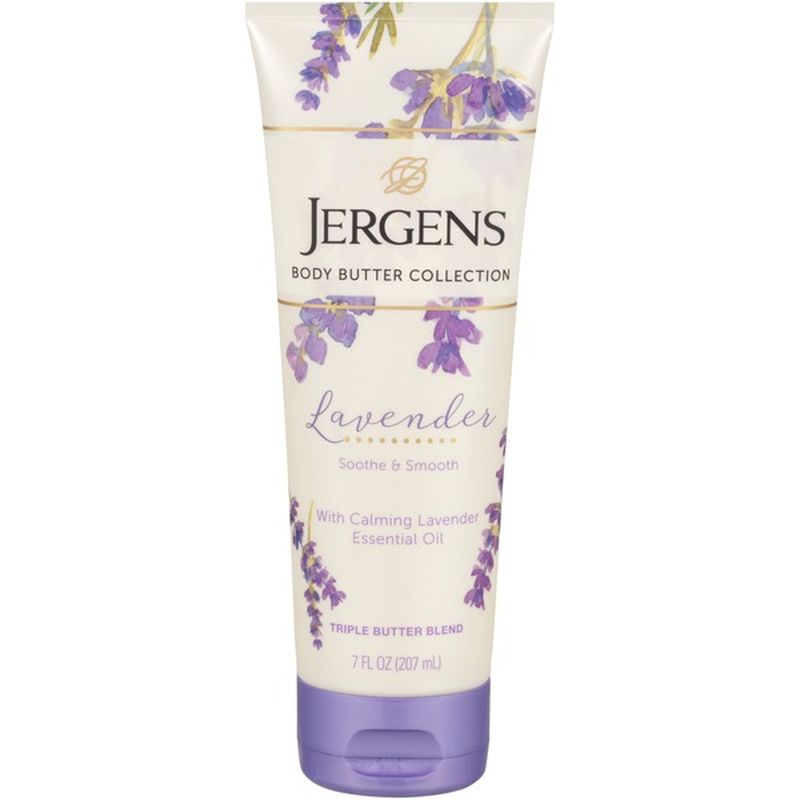 JERGENS Body Butter Lavender Hand and Lotion, Moisturizer for Women