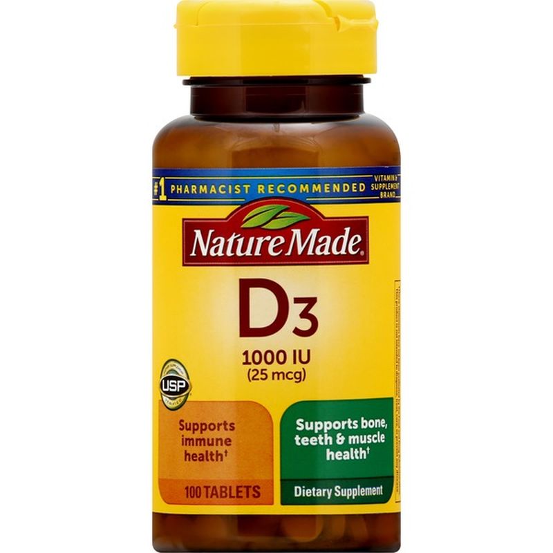 Nature Made Vitamin D3 1000 IU (25 mcg) Tablets (100 ct) from Jewel ...