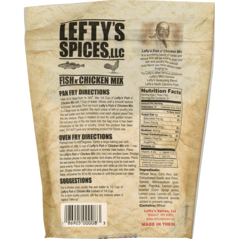Lefty's Spices Fish N' Chicken MIx (16 oz) Instacart