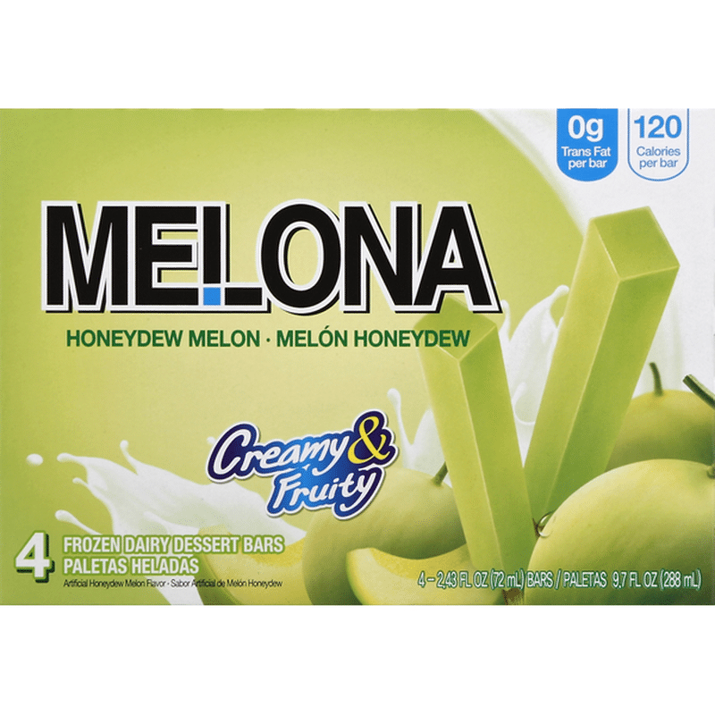Melona Frozen Dairy Dessert Bars, Honeydew Melon (4 each) Instacart