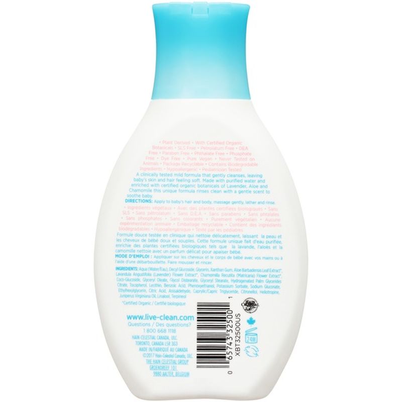 live clean baby gentle moisture tearless shampoo & wash