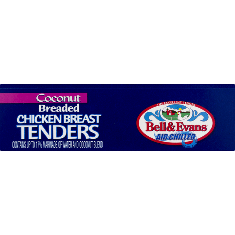 Bell & Evans Chicken Breast Tenders, Coconut, Breaded, Box (12 oz