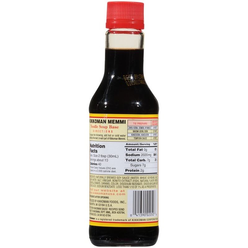 Kikkoman Memmi Noodle Soup Base Soy Sauce (10 fl oz) - Instacart